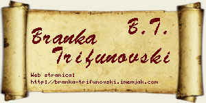 Branka Trifunovski vizit kartica